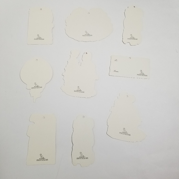 Set Antique Old Print Factory Victorian Die Cut Scrap Paper Easter Tag Ornament - Picture 11 of 12